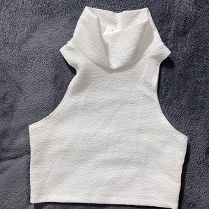 Love J Sleeveless Turtle Neck Crop Top